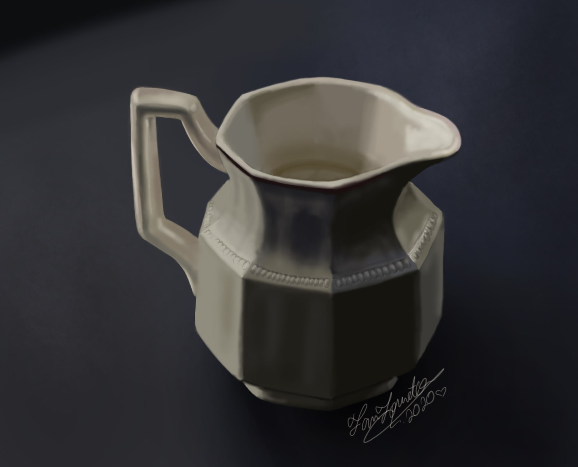 digital painting of a pot
